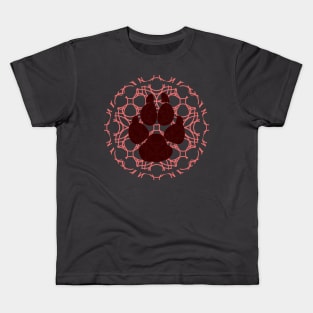 Red dog paw Kids T-Shirt